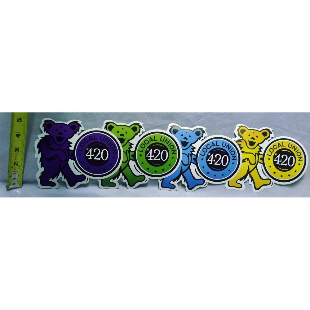 4  Local Union 420  Dancing Bear‎ Stickers  Deadhead